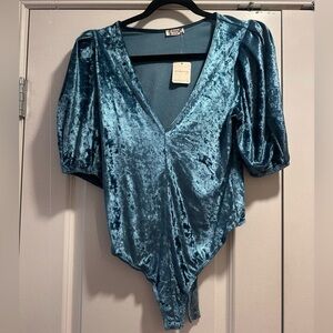 NWT Free People Velvet Body Suit